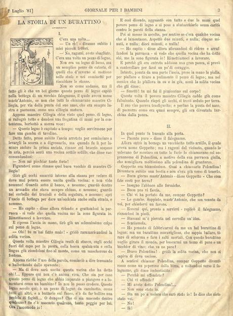 la storia di un burattino 7 luglio 1881