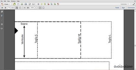 Come nascondere le taglie che non servono in cartamodelli PDF: niente più confusione con linee superflue! www.cucicucicoo.com