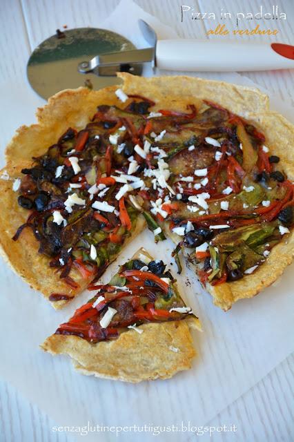 Pizza in padella alle verdure e origano senza glutine e senza lattosio