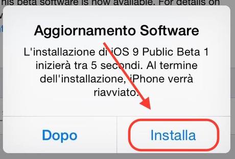 Come installare beta pubblica iOS 9 su iPhone e iPad