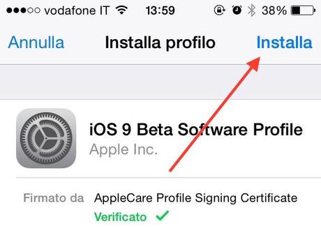 Come installare beta pubblica iOS 9 su iPhone e iPad