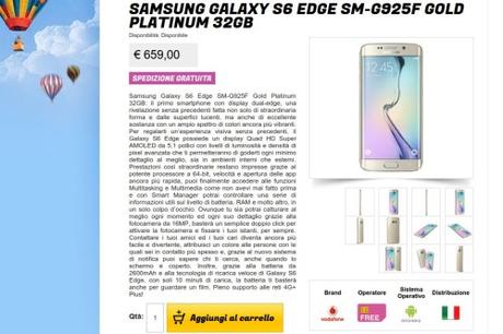 Promozione Samsung Galaxy S6 Edge a 659 euro con garanzia italiana da Glistockisti.it Promozione Samsung Galaxy S6 Edge a 659 euro con garanzia italiana da Glistockisti.itSamsung Galaxy S6 Edge SM G925F Gold Platinum 32GB   Gli Stockisti  Smartphone  cellulari  tablet  accessori telefonia  dual sim e tanto altro