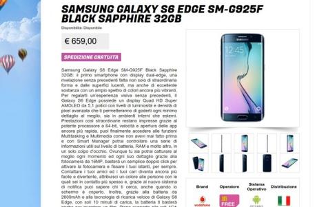 Samsung Galaxy S6 Edge SM G925F Black Sapphire 32GB   Gli Stockisti  Smartphone  cellulari Promozione Samsung Galaxy S6 Edge a 659 euro con garanzia italiana da Glistockisti.it Promozione Samsung Galaxy S6 Edge a 659 euro con garanzia italiana da Glistockisti.it tablet  accessori telefonia  dual sim e tanto altro