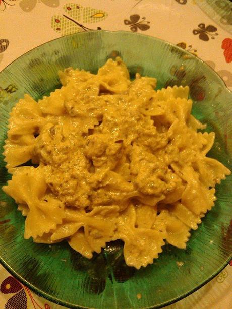 Bimby, Farfalle con Sugo di Zucchine e Gamberetti