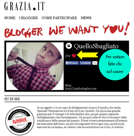 blogger we want you Grazia.it: Quello Sbagliato