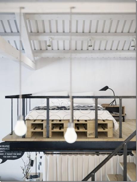 case e inetrni - mini loft praga - stile scandinavo (10)