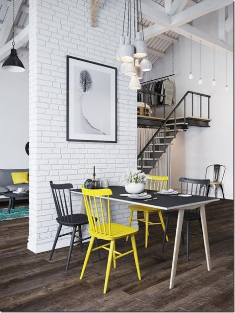 case e inetrni - mini loft praga - stile scandinavo (5)