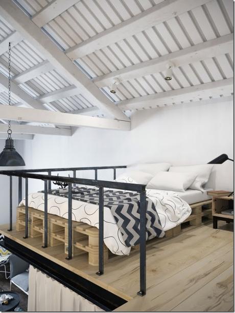 case e inetrni - mini loft praga - stile scandinavo (11)