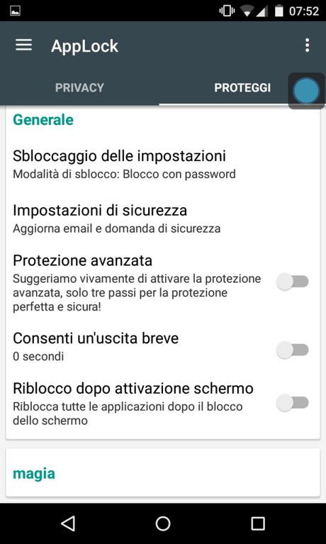 AppLock Proteggi Generale 1