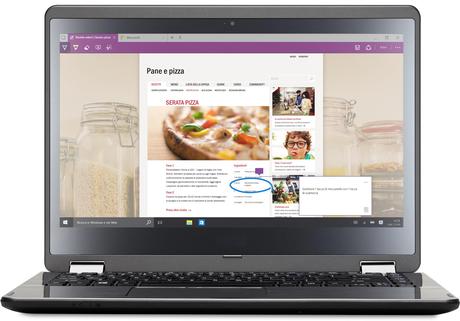 Laptop con Microsoft Edge