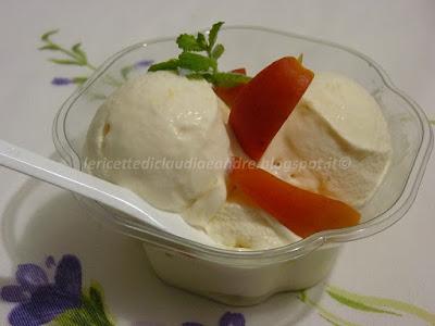 Gelato allo yogurt con albicocche