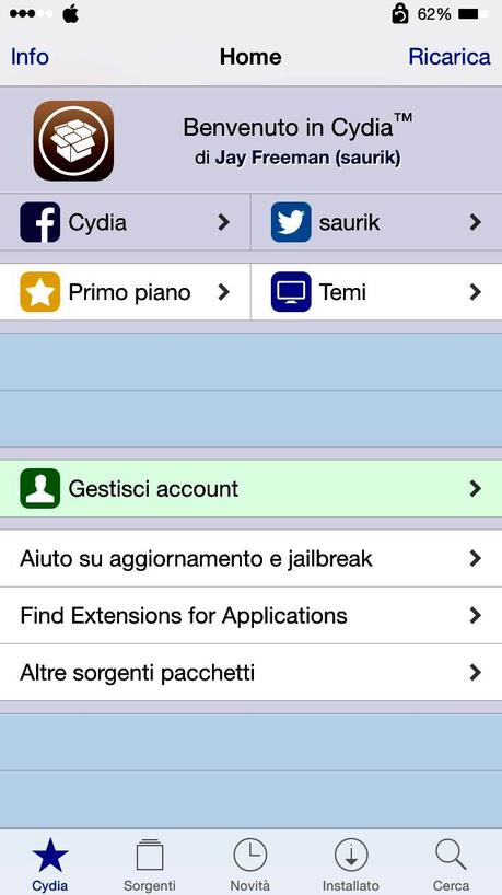 Tweak Cydia (iOS 8.4) – Saurik rilascia un altro nuovo aggiornamento di Cydia Installer per eseguire il Downgrade a versioni precedenti dei pacchetti installati! [Aggiornato Vers. 1.1.23]