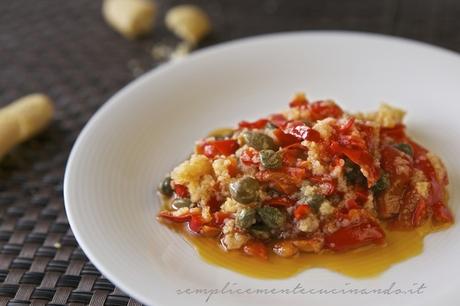 Peperoni capperi e mollica di pane