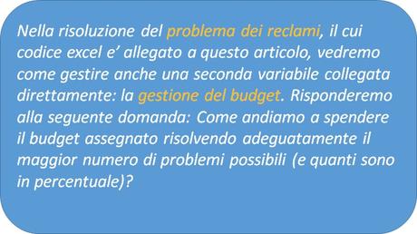 Applicazione in Excel della teoria di Pareto