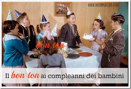 Il bon ton ai compleanni dei bambini