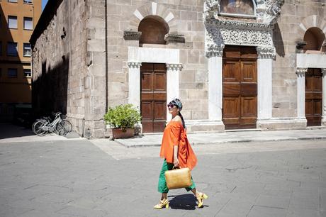 naracamicie 2015, camicia arancio, Sandra Bacci, Lucca 