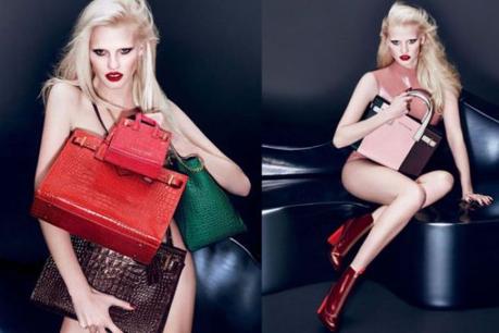 Lara Stone, allure e grinta per Kurt Geiger autunno inverno 2015-2016