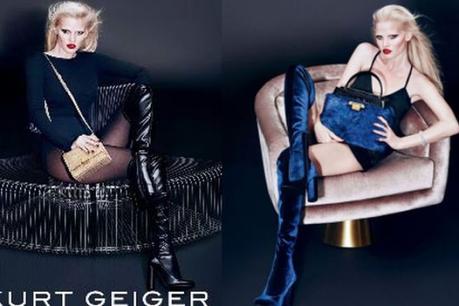 Lara Stone, allure e grinta per Kurt Geiger autunno inverno 2015-2016