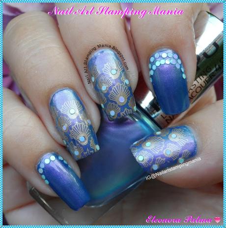 Ocean Manicure With Glitter from Born Pretty Store