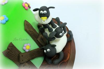 SHAUN THE SHEEP CAKE!!! SHAUN PECORA PER VIOLA!!!