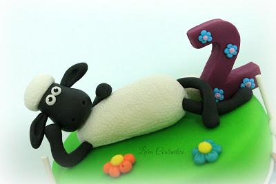 SHAUN THE SHEEP CAKE!!! SHAUN PECORA PER VIOLA!!!