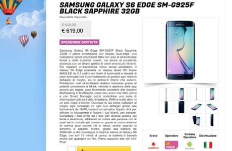 Offerta stracciata sul top di gamma coreano Samsung Galaxy S6 Edge a 619 euro con garanzia italiana e altre offerte da Glistockisti.it samsung galaxy s6 edge a 619 euro