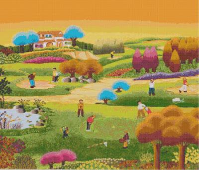 Schema per il punto croce: Paesaggio_92