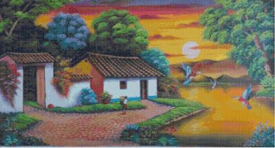 Schema per il punto croce: Paesaggio_91