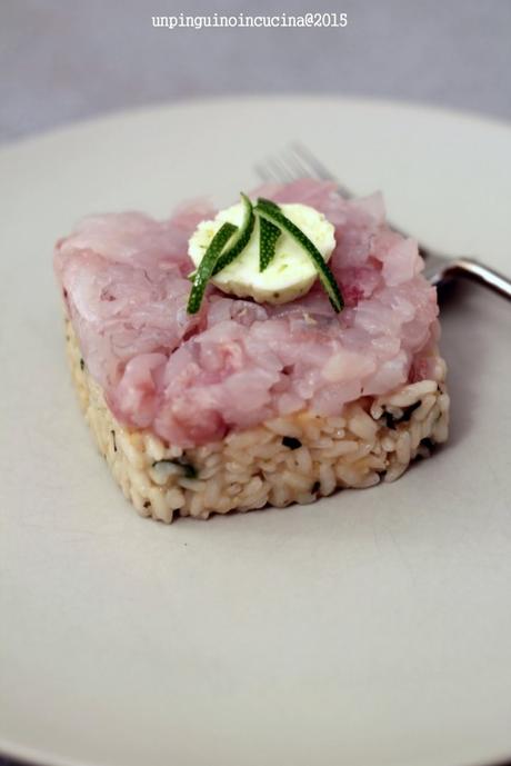 risotto-al-limone-e-basilico-con-tartare-di-branzino-e-burro-al-lime