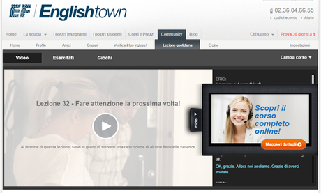 Imparare l'inglese con EF Englishtown
