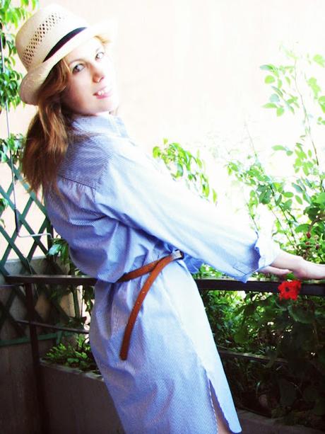 OOTD: shirt dress & gladiators