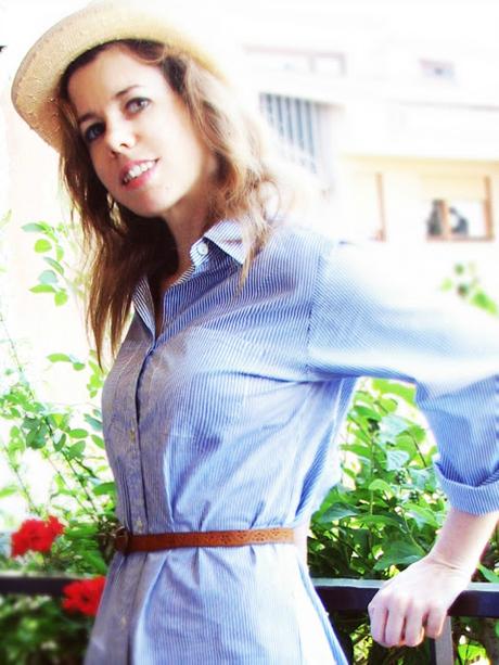 OOTD: shirt dress & gladiators