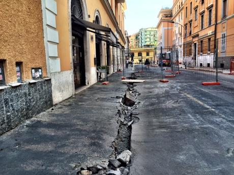 Ancora cantieri-scempio. Ancora Porta Portese. La finta riqualificazione di Via Panfilo Castaldi e Via Giovanni da Castel Bolognese