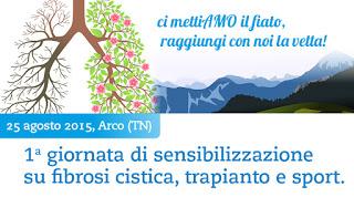 ARCO (tn). Prima giornata di sensibilizzazione sulla fibrosi cistica,trapianto e sport