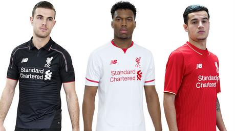 Liverpool, maglie New Balance: i tre kit dei Reds 2015-2016