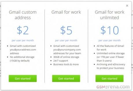 Gmail: presto potrà essere personalizzato il dominio per 2 dollari al mese