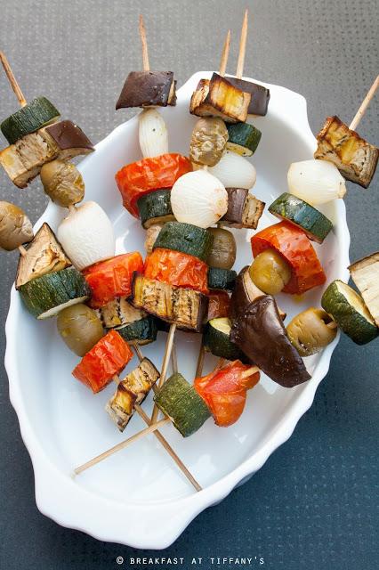 Spiedini di verdure al forno / Grilled vegetables skewers