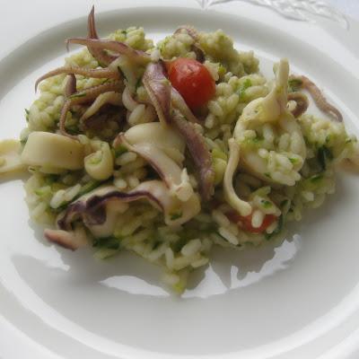 Risotto calamari e zucchine