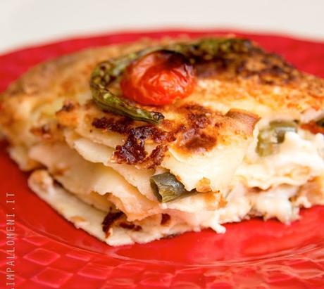 Crespelle con fagiolini, patate e stracchino