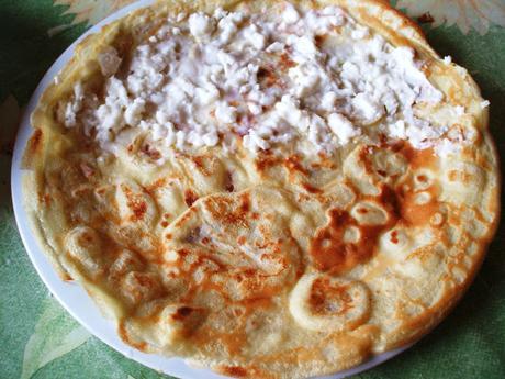 Crespelle con fagiolini, patate e stracchino