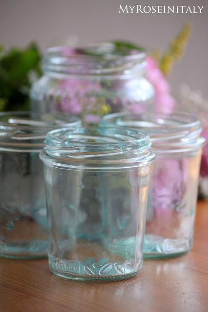 Aqua glass jar