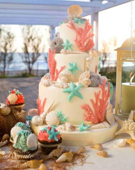 Torte originali per il matrimonio in spiaggia