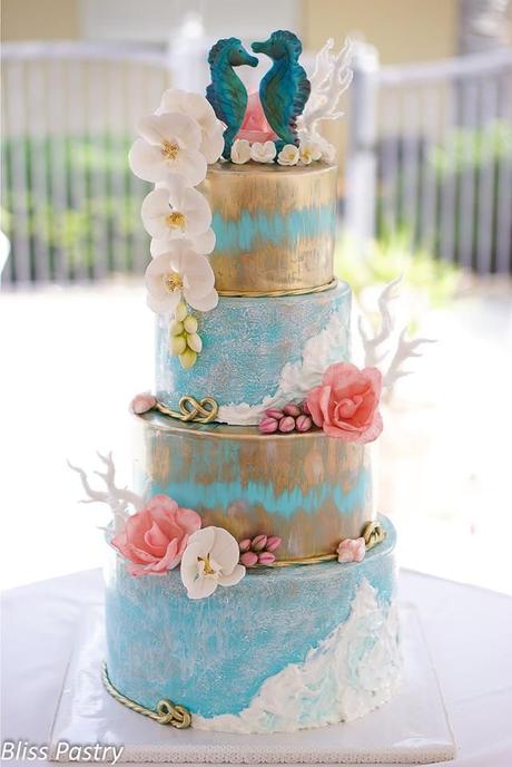 Torte originali per il matrimonio in spiaggia