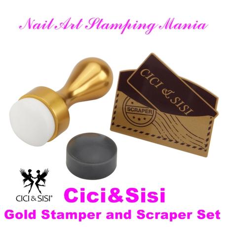 Cici&Sisi Gold Stamper And Scraper Set Swatches And Review