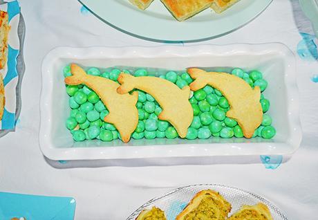 delfini biscotto per il party sottomarino