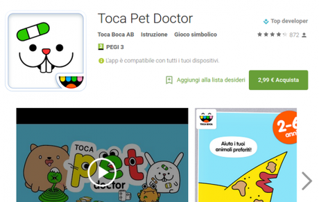 Toca Pet Doctor gratis su Amazon App Shop solo per oggi