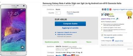 Samsung Galaxy Note 4 Samsung Galaxy Note 4 Garanzia Italia a 499 euro da Yeppon white 32gb ram 3gb Lte 4g Android sm n910 Garanzia Italia Samsung Galaxy Note 4 Garanzia Italia a 499 euro da Yeppon Samsung Galaxy Note 4 Garanzia Italia a 499 euro da Yeppon Samsung Galaxy Note 4 Garanzia Italia a 499 euro da Yeppon  eBay