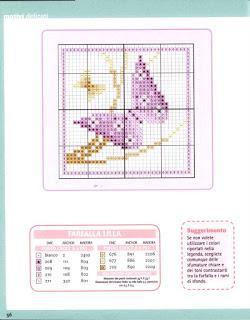 Mini motivi cross stich con farfalla