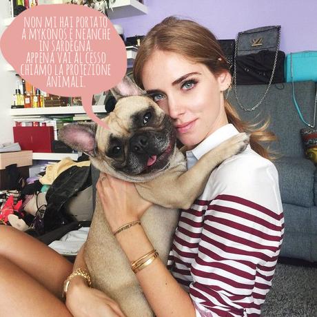 Cosa pensa veramente il cane di Chiara Ferragni