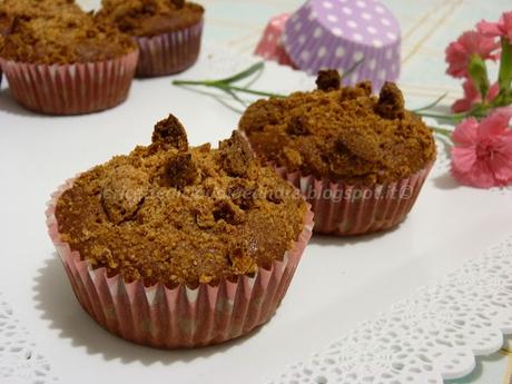 Muffin allo yogurt, cacao e amaretti